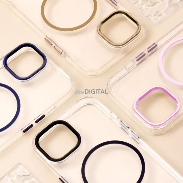 Clear Thin MagSafe-kompatibilis tok iPhone Air - fekete-átlátszó