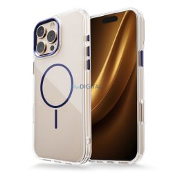 Clear Thin MagSafe-kompatibilis tok iPhone 17 Pro Max - kék