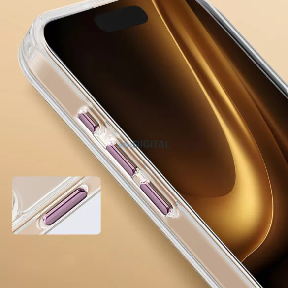 Clear Thin MagSafe-kompatibilis tok iPhone Air - rózsaszín