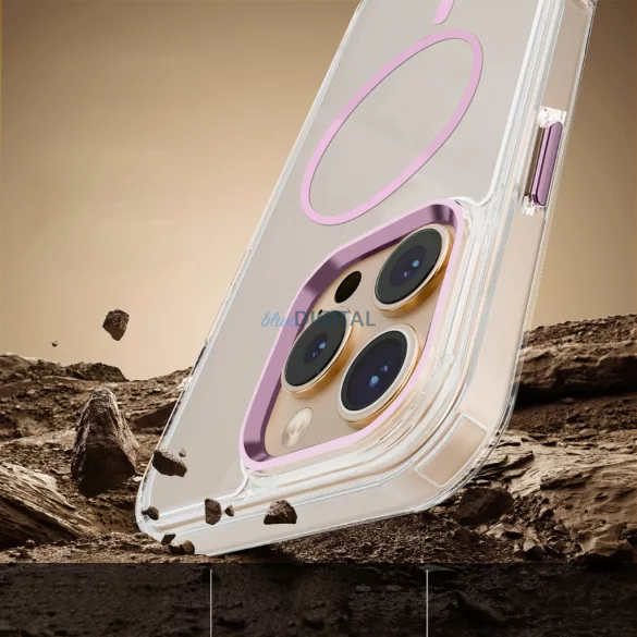 Clear Thin MagSafe-kompatibilis tok iPhone Air - rózsaszín