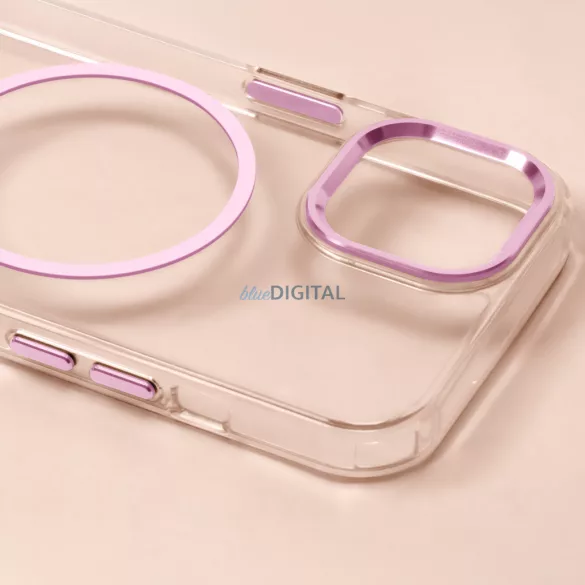 Clear Thin MagSafe-kompatibilis tok iPhone Air - rózsaszín