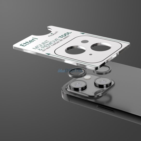 Etteri kamera lencse védő edzett üveg fekete szegéllyel iPhone 13/13 mini