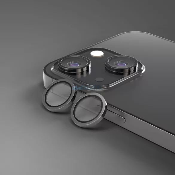 Etteri kamera lencse védő edzett üveg fekete szegéllyel iPhone 14/14 Plus