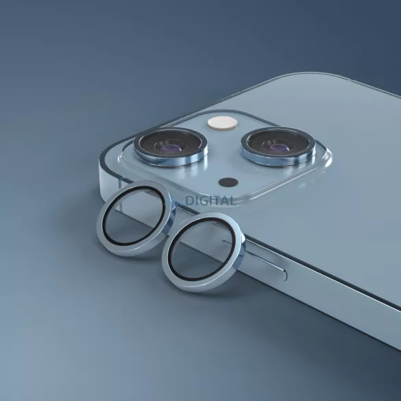 Etteri kamera lencse védő edzett üveg kék szegéllyel iPhone 14/14 Plus
