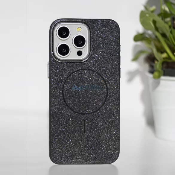 Glitter Thin MagSafe-kompatibilis tok iPhone Air - fekete