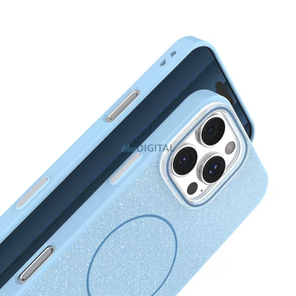 Glitter Thin MagSafe-kompatibilis tok iPhone Air - kék
