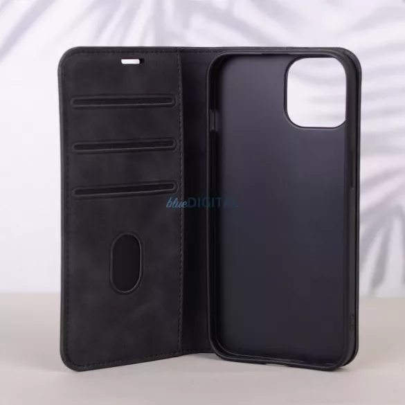 Smart Suede könyvtok iPhone Air - fekete