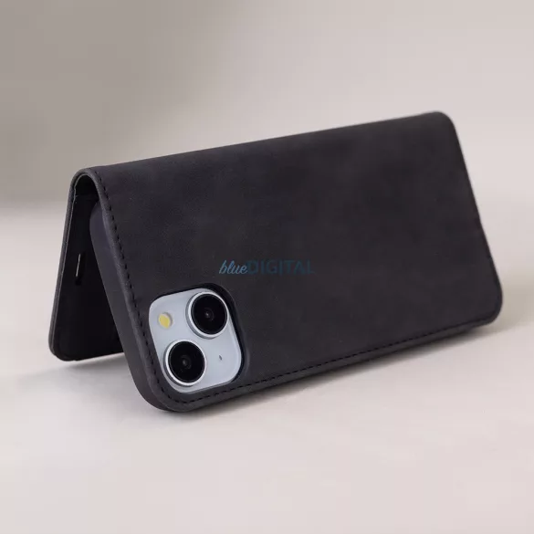 Smart Suede könyvtok iPhone Air - fekete