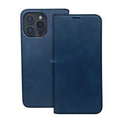 Smart Suede könyvtok iPhone 17 Pro Max - tengerészkék