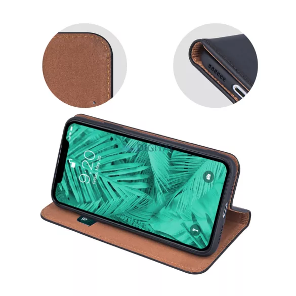 Genuine Leather Smart Pro könyvtok iPhone Air - fekete