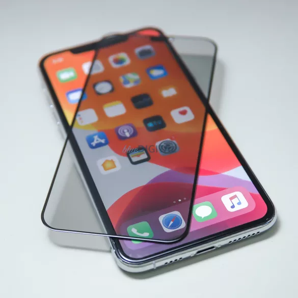 9H betekintésvédett edzett üveg fekete szegéllyel Oppo Reno13 F 5G