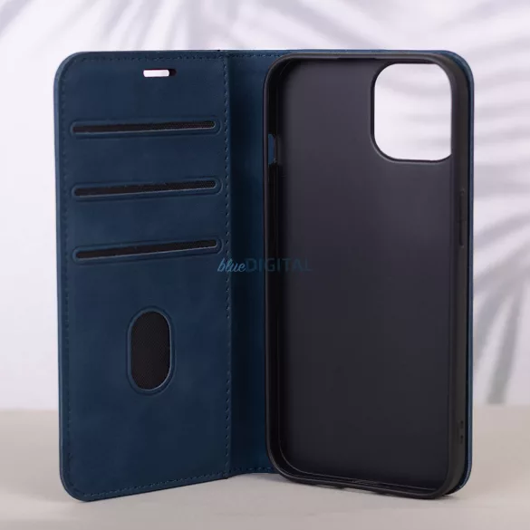 Smart Suede könyvtok Samsung Galaxy A17 4G/5G - tengerészkék