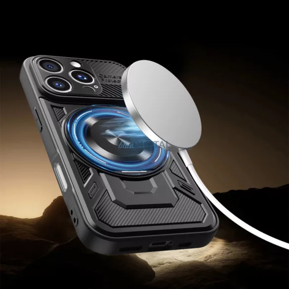Defender Armor MagSafe-kompatibilis tok iPhone 16 Pro Max - fekete