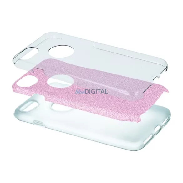 Glitter 3in1 tok Samsung Galaxy A17 4G/5G - rózsaszín