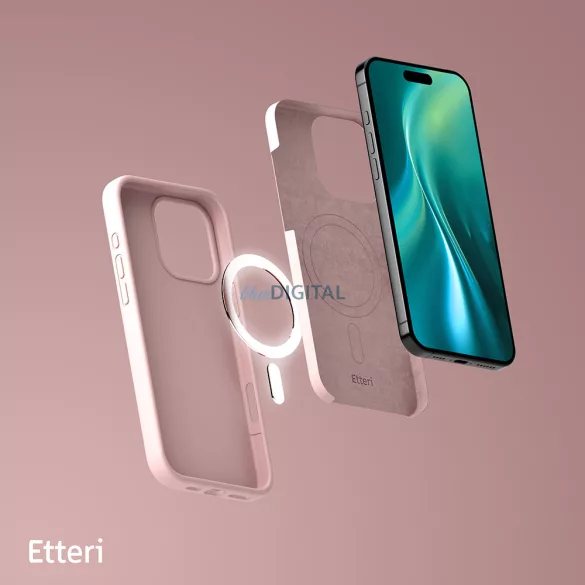 Etteri Silicone MagSafe-kompatibilis tok iPhone Air - halvány rózsaszín