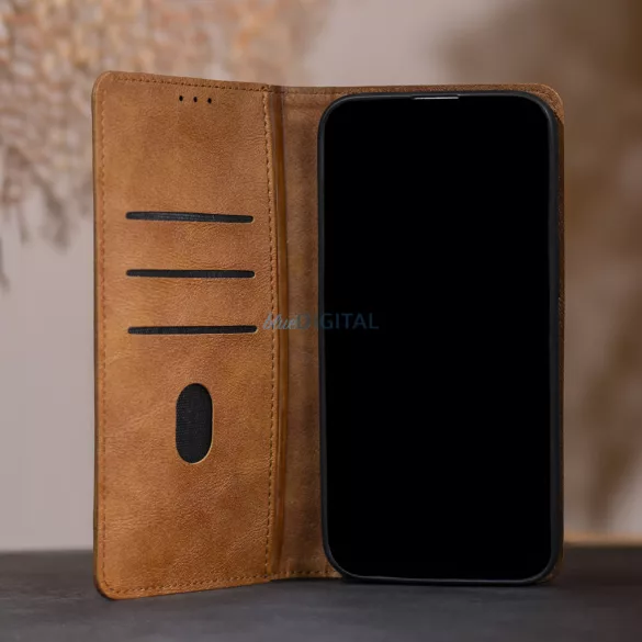 Smart Seam könyvtok Xiaomi Redmi 15 5G - barna