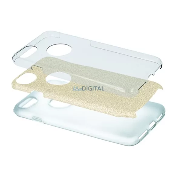 Glitter 3in1 tok Samsung Galaxy A17 4G/5G - arany színű