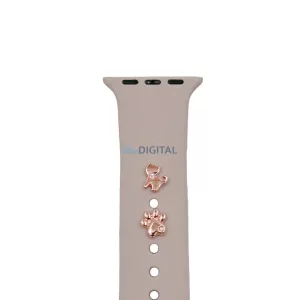 Pin Charms készlet szíj zegarka cica rózsaarany