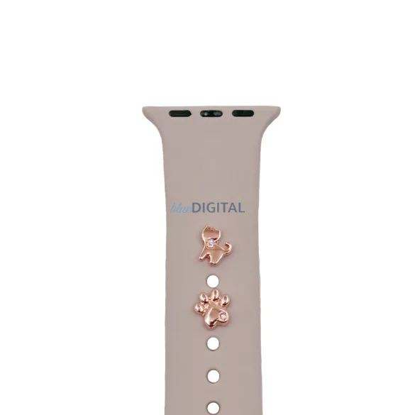 Pin Charms készlet szíj zegarka cica rózsaarany