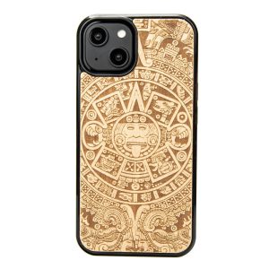 Bewood Aztec Calendar Aniegre tok iPhone 15 - barna