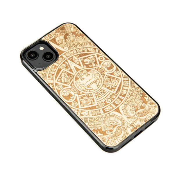Bewood Aztec Calendar Aniegre tok iPhone 15 Plus - barna