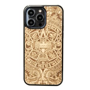 Bewood Aztec Calendar Aniegre tok iPhone 15 Pro Max - barna