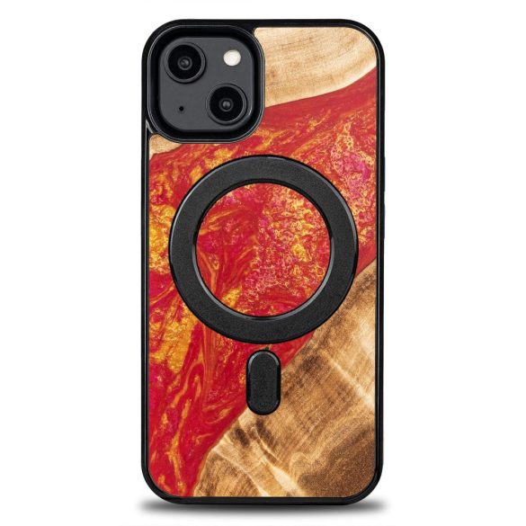 Bewood Neons Paris MagSafe-kompatibilis tok iPhone 15 - barna-piros