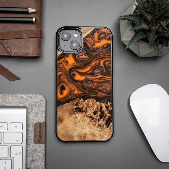 Bewood Orange tok iPhone 15 Plus - barna-narancssárga