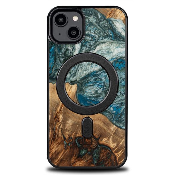 Bewood Planets Earth MagSafe-kompatibilis tok iPhone 15 Plus - barna-kék
