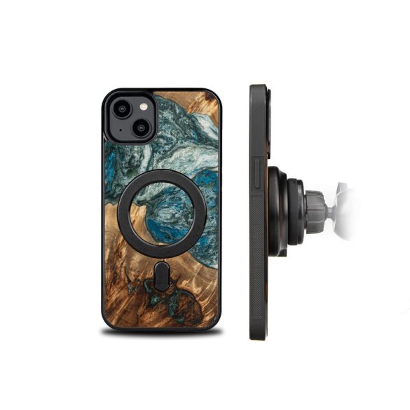Bewood Planets Earth MagSafe-kompatibilis tok iPhone 15 Plus - barna-kék