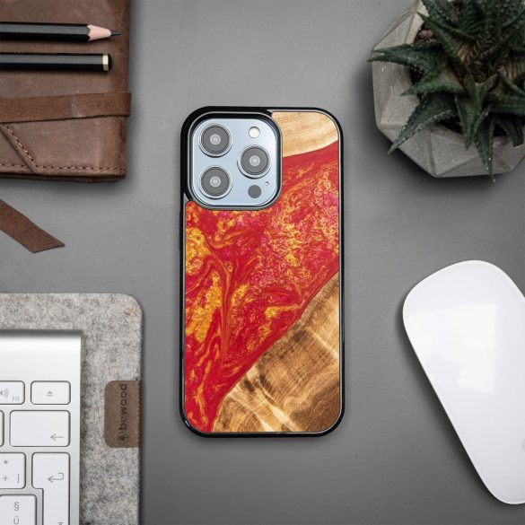 Bewood Neons Paris tok iPhone 15 Pro - barna-piros