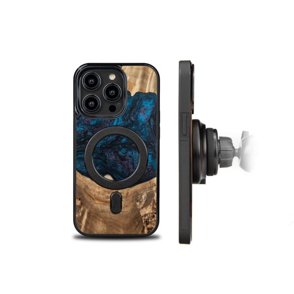 Bewood Planets Neptune MagSafe-kompatibilis tok iPhone 15 Pro - barna-kék