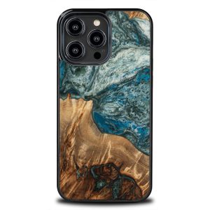 Bewood Planets Earth tok iPhone 15 Pro Max - barna-kék