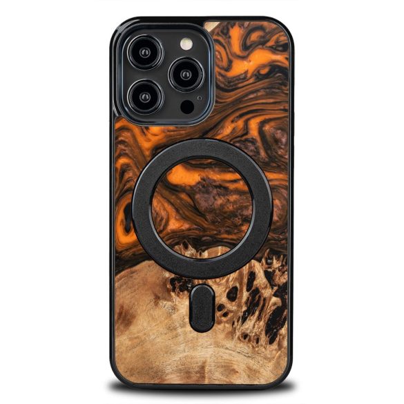 Bewood Orange MagSafe-kompatibilis tok iPhone 15 Pro Max - barna-narancssárga