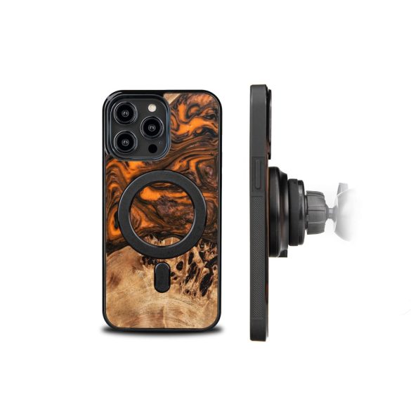 Bewood Orange MagSafe-kompatibilis tok iPhone 15 Pro Max - barna-narancssárga