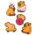 Matrica 3D Capybara 5 db-os készlet