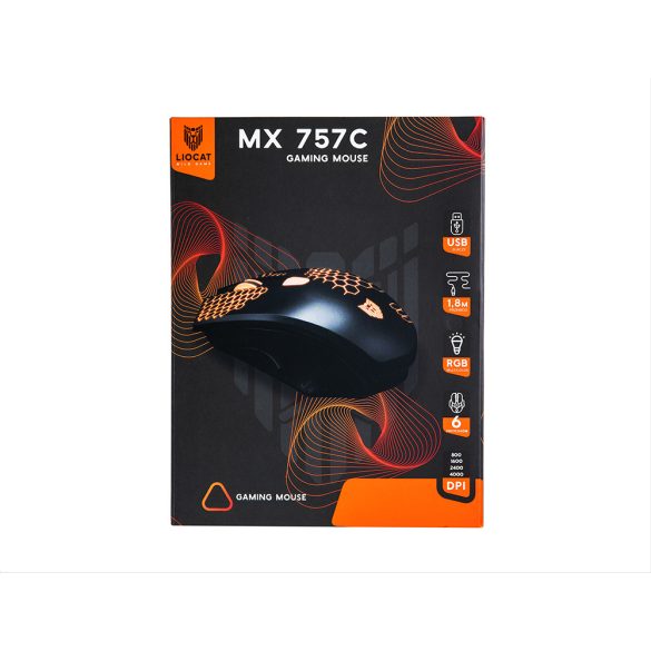 Liocat MX 757C gaming egér - fekete