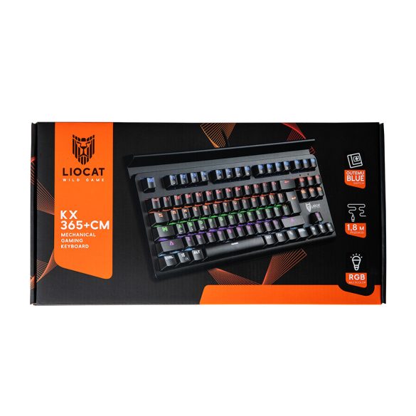 Liocat KX 365+ C gaming billentyűzet mechanikus QWERTY outemu kék fekete