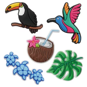 Matrica 3D Tropical birds 5 db-os készlet