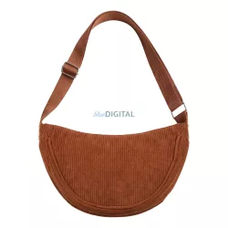 Univerzális táska kordbársony Moon bag barna