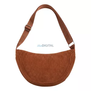Univerzális táska kordbársony Moon bag barna