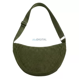 Univerzális táska kordbársony Moon bag zöld