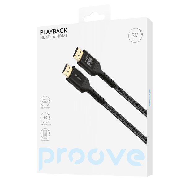 Proove PlayBack HDMI-HDMI kábel (3m) - fekete