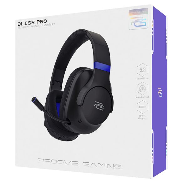 Proove Gaming Bliss Pro vezeték nélküli headset - fekete
