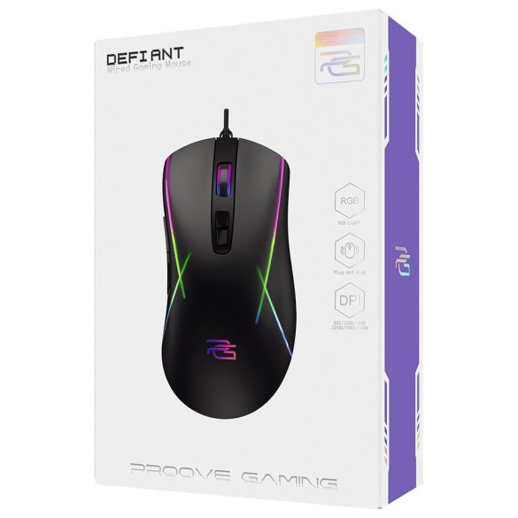 Proove Gaming Defiant egér - fekete