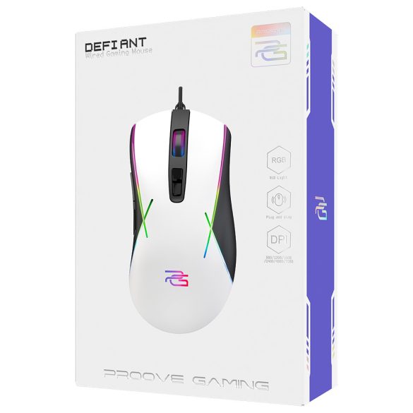 Proove Gaming Defiant egér - fehér