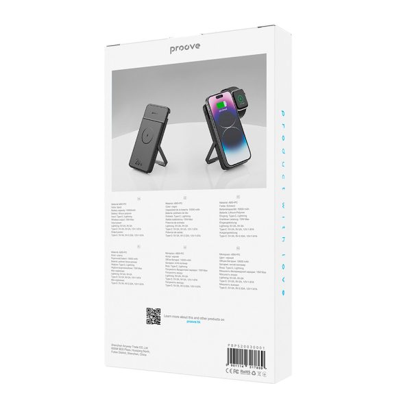 Proove Power Stand 2 az 1-ben powerbank 20W 10000mAh - fekete