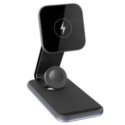   Proove Energy Fold 3 az 1-ben vezeték nélküli töltő - fekete