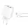 XO CE02C hálózati töltő 2xUSB-A csatlakozással + USB-C kábellel 2.1A - fehér