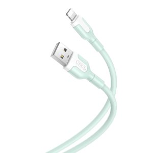 XO NB212 USB-A - Lightning kábel 2.1A 1m - zöld